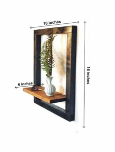 Decorative wall frame with shelf for home interio