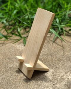 Portable wooden phone holder stand – perfect for use on the go