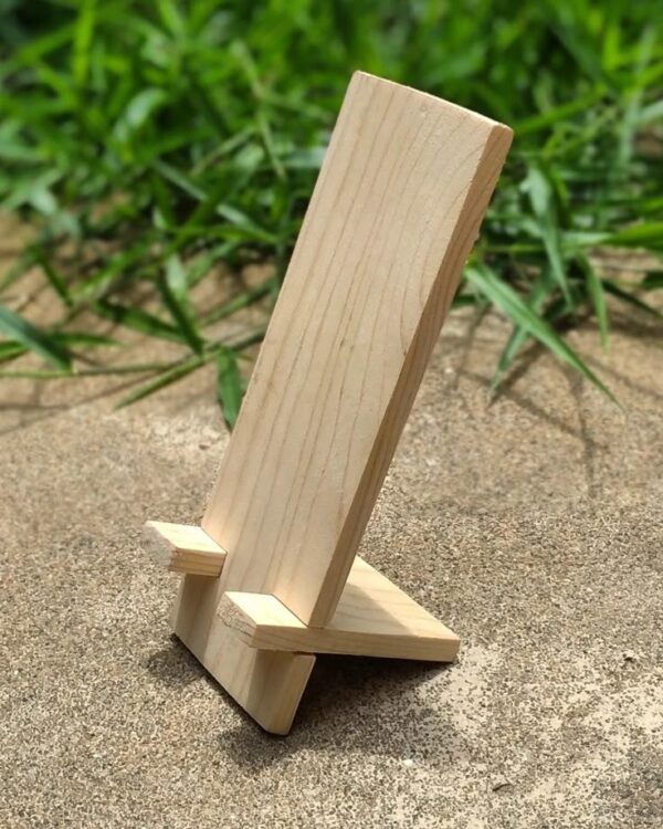 Portable wooden phone holder stand – perfect for use on the go