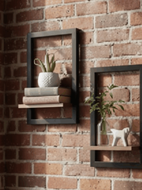 Modern Wood & Metal Wall Shelves